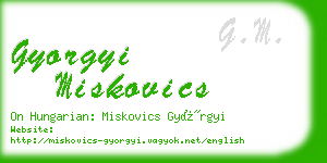 gyorgyi miskovics business card